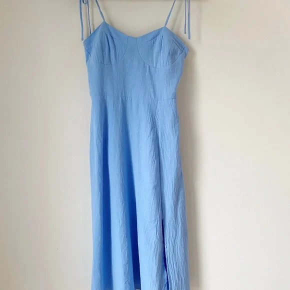 CIDER Light Blue Corset Midi Dress Med - Picture 11 of 12